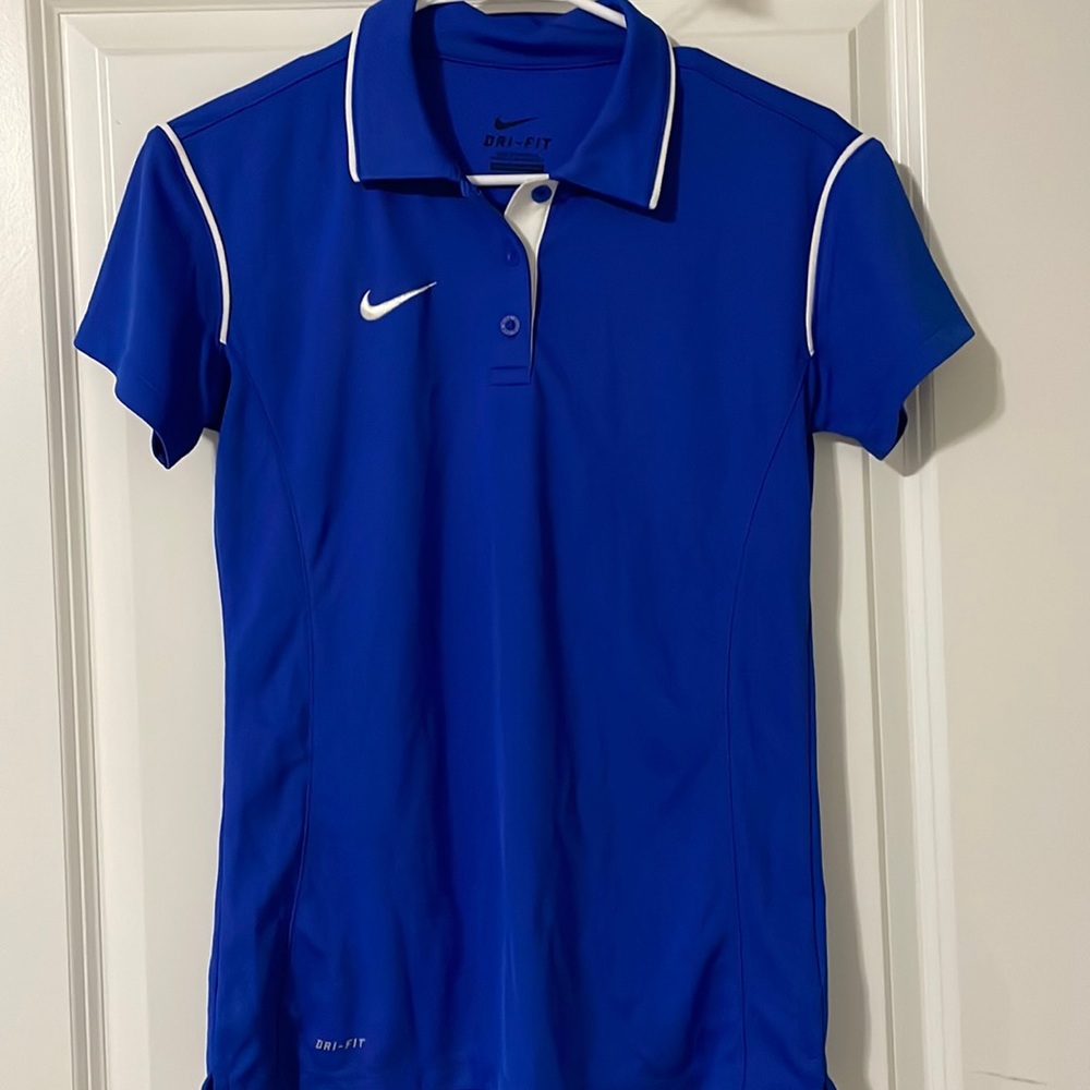 Nike, Blue, Small Womens Polo